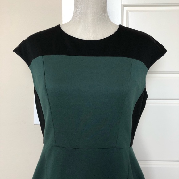 Cynthia Steffe Green&Black Dress Size 10 - Picture 3 of 7